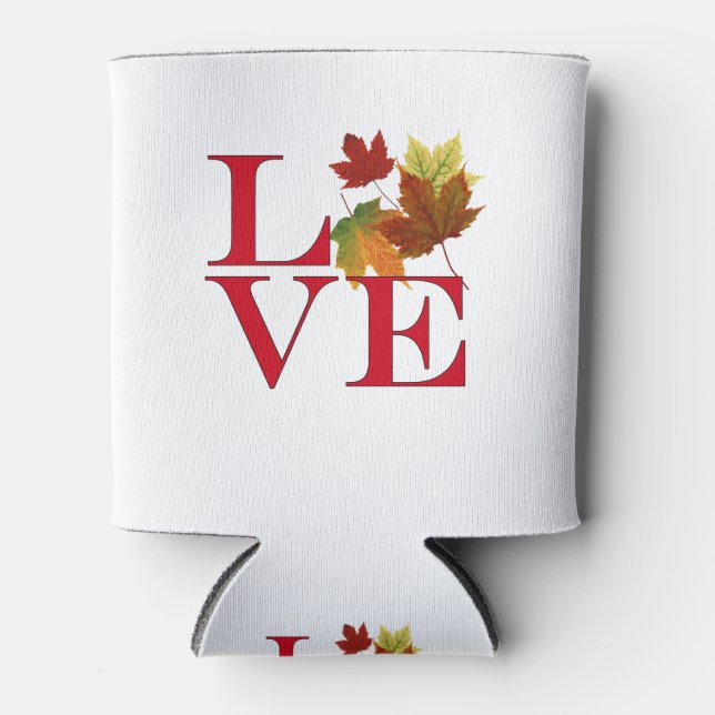 Rafraîchisseur Pour Canette J'aime l'automne (Devant)