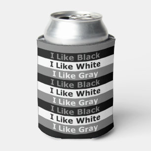 Rafraîchisseur Pour Canette J'Aime Le Blanc Noir Et La Couleur Gris Design Gra