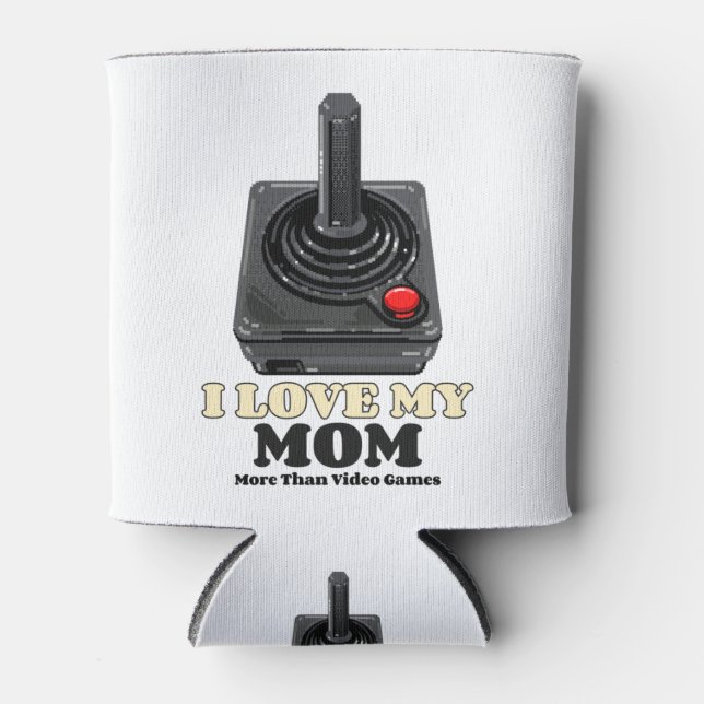Rafraîchisseur Pour Canette J'aime ma mère plus que les jeux vidéo (Devant)