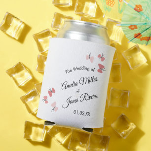 Rafraîchisseur Pour Canette Jardin de papillons roses Mariage romantique simpl