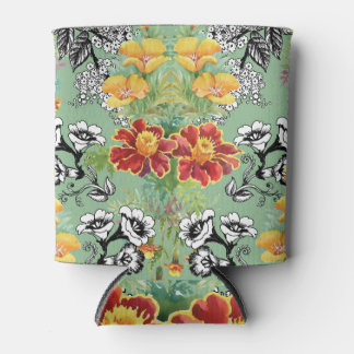 Rafraîchisseur Pour Canette Jardin d'été : Floroming Watercolor Flowers.
