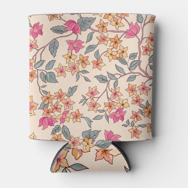 Rafraîchisseur Pour Canette Jardin fleuri : Floral Motif sans fil (Devant)