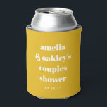 Rafraîchisseur Pour Canette Jaune minimaliste mignon Couples personnalisés Dou<br><div class="desc">Minimaliste moderne Jaune mignonne Couples Personnalisés Douche Peut refroidir</div>