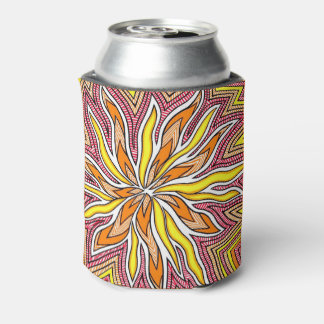Rafraîchisseur Pour Canette Jaune Orange Trippé Sun Design Can Cooler
