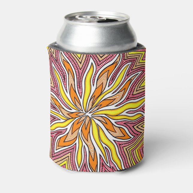 Rafraîchisseur Pour Canette Jaune Orange Trippé Sun Design Can Cooler (Can Dos)