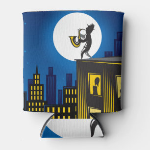 Rafraîchisseur Pour Canette Jazz Player Building Ville Vintage