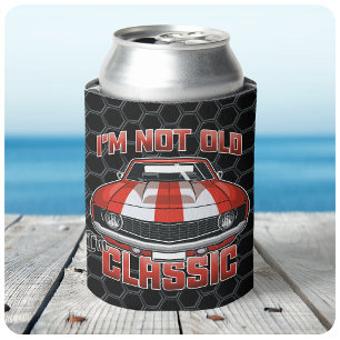Rafraîchisseur Pour Canette Je ne suis pas vieux Je suis classique - Retro Red