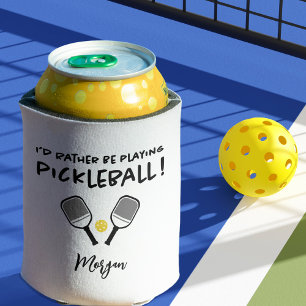 Rafraîchisseur Pour Canette Je Préférerais Jouer Pickleball Nom Personnalisé D