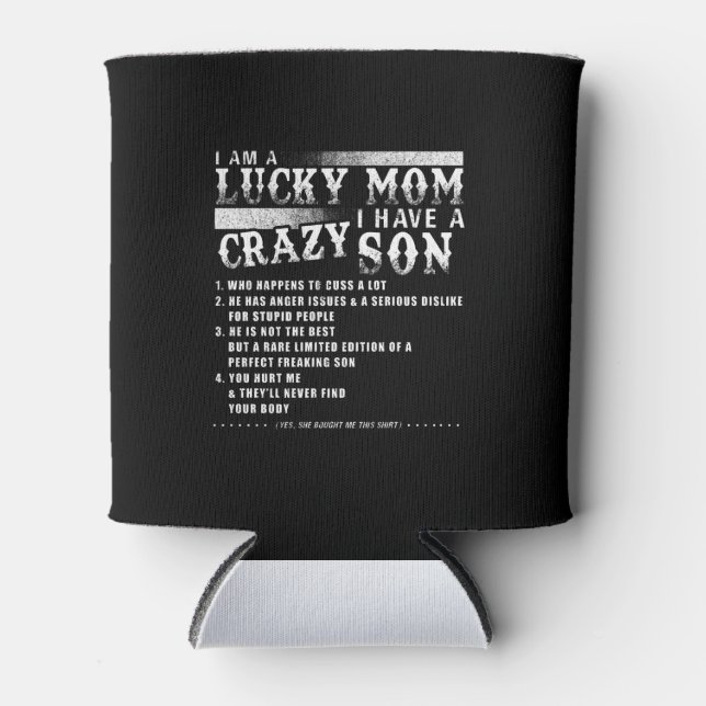 Rafraîchisseur Pour Canette Je Suis Une Chanceuse Maman J'Ai Une Idée Cadeau F (Devant)