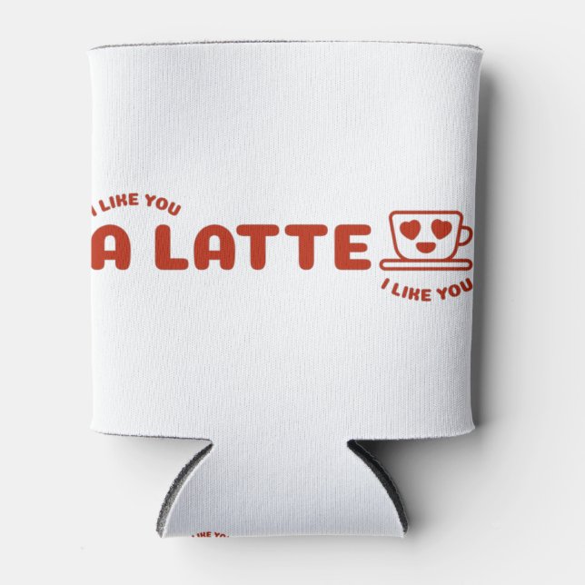 Rafraîchisseur Pour Canette Je T'Aime Un Latte (Devant)