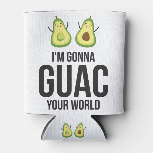 Rafraîchisseur Pour Canette Je vais Guac votre monde drôle Guacamole Avocado (Devant)