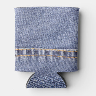 Rafraîchisseur Pour Canette Jeans bleus : texture cousue détaillée.