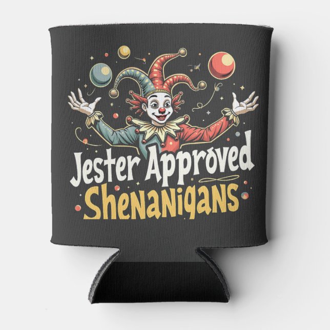 Rafraîchisseur Pour Canette Jester Approuvé Shenanigans Circus Clown (Devant)