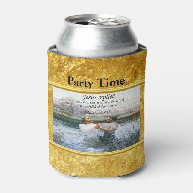 Rafraîchisseur Pour Canette Jésus Christ Baptême image deux (Can devant)