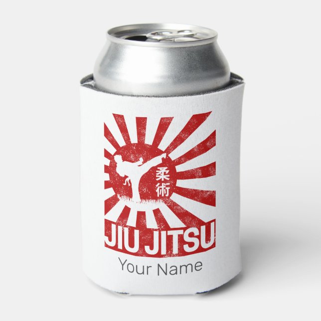 Rafraîchisseur Pour Canette Jiu Jitsu Fighter Arts martiaux Vintages japonais (Can devant)