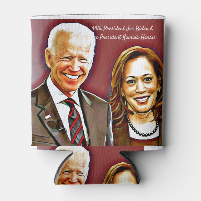 Rafraîchisseur Pour Canette Joe Biden et Kamala Harris_ 46e président_ (Devant)
