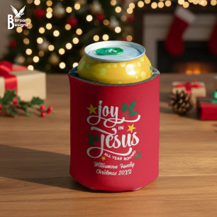 Rafraîchisseur Pour Canette JOIE EN JÉSUS Noël chrétien Nom personnalisé