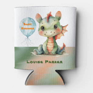 Rafraîchisseur Pour Canette Joli Baby shower Dragon Orange Vert