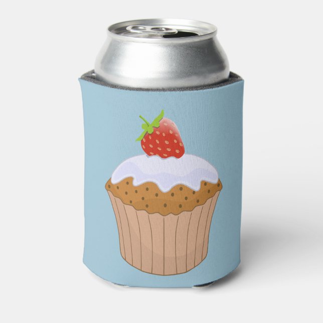 Rafraîchisseur Pour Canette Joli Bun Fraise Bleu (Can Dos)