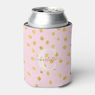 Rafraîchisseur Pour Canette Joli Chic Rose Gold Points Personnalisé Nom 