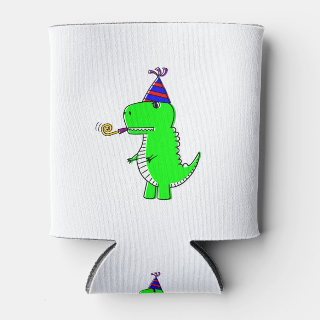 Rafraîchisseur Pour Canette Joli Dinosaur d'anniversaire (Devant)
