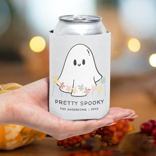 Rafraîchisseur Pour Canette Joli Fantôme Floral d'Halloween
