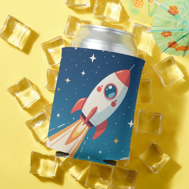 Rafraîchisseur Pour Canette Joli fusée spatiale décollant (Été in situ)
