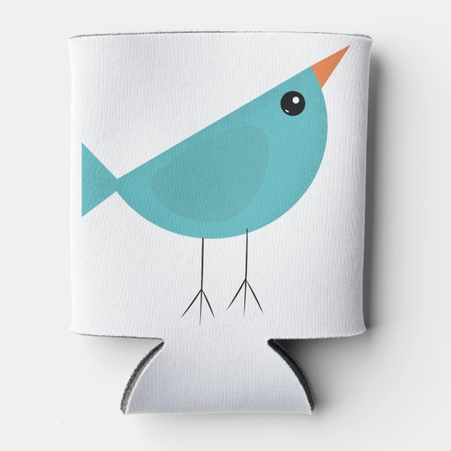 Rafraîchisseur Pour Canette Joli petit oiseau bleu (Devant)