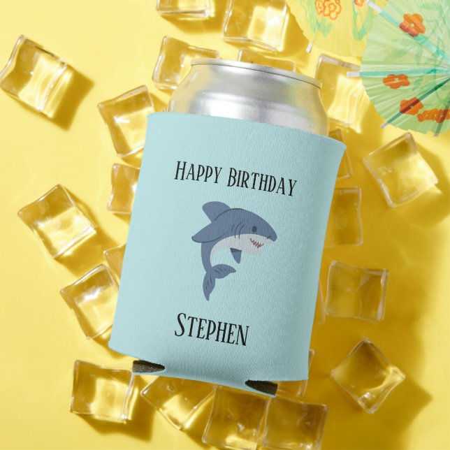 Rafraîchisseur Pour Canette Joli requin bleu personnalisé (Été in situ)