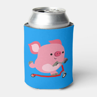 Rafraîchisseur Pour Canette Joli Scooter équitation Cartoon Cochon