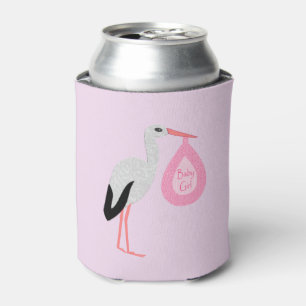 Rafraîchisseur Pour Canette Jolie chatte rose bébé fille Stork