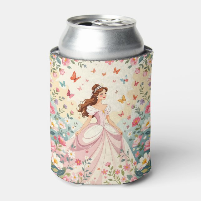 Rafraîchisseur Pour Canette Jolie princesse avec papillons (Can devant)