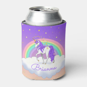 Rafraîchisseur Pour Canette Jolie Purple Sweet Dreams Rainbow Unicorn