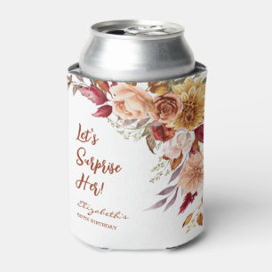 Rafraîchisseur Pour Canette Jolie Terracotta Automne Floral Surprise Anniversa