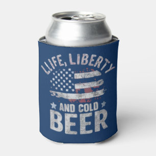 Rafraîchisseur Pour Canette Jolie vie patriotique amusante liberté et bière fr