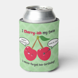Rafraîchisseur Pour Canette Jote Red Cherry Kawaii Twins Anniversaire