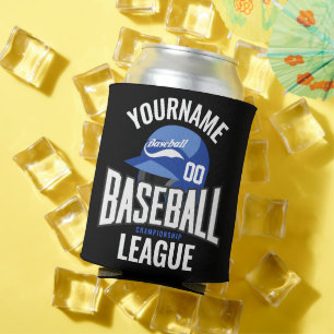 Rafraîchisseur Pour Canette Joueur de baseball personnalisé NOM Équipe Champ C