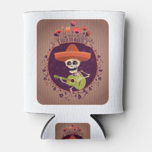 Rafraîchisseur Pour Canette Jour De La Mort Squelette Mexicain Sugar Skull Lov