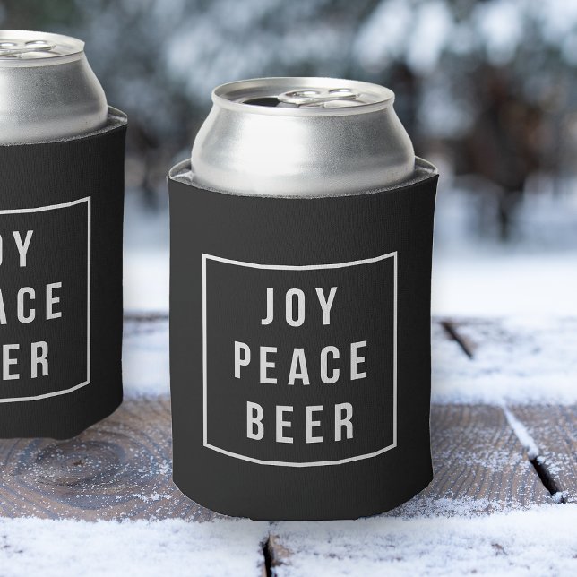 Rafraîchisseur Pour Canette Joy Peace Beer | Vacances amusantes (Créateur téléchargé)
