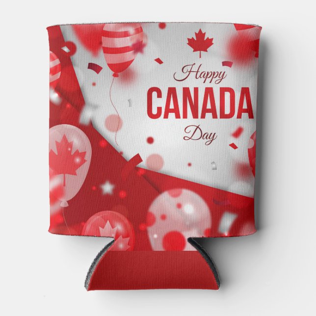 Rafraîchisseur Pour Canette Joyeuse Fête du Canada Porte-canette (Devant)