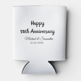 Rafraîchisseur Pour Canette Joyeux 50e anniversaire ajouter nom du couple date
