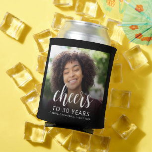 Rafraîchisseur Pour Canette Joyeux Anniversaire 30 ans sur mesure avec photo