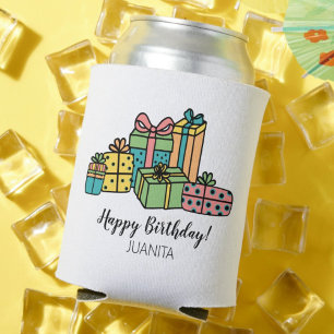Rafraîchisseur Pour Canette Joyeux Anniversaire Personnalisé Coloré