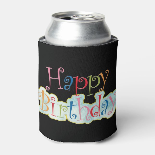 Rafraîchisseur Pour Canette Joyeux Anniversaire peut refroidir (Can devant)