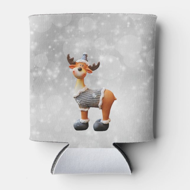 Rafraîchisseur Pour Canette Joyeux Christmoose portant un casquette (Devant)