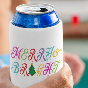 Rafraîchisseur Pour Canette Joyeux et brillant Colorful Arbre de Noël Festif