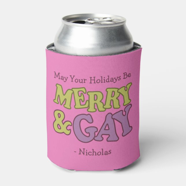 Rafraîchisseur Pour Canette Joyeux & Gay nom personnalisé peut refroidir (Can devant)
