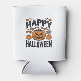 Rafraîchisseur Pour Canette Joyeux Halloween Citrouille Design de Gravure Vint