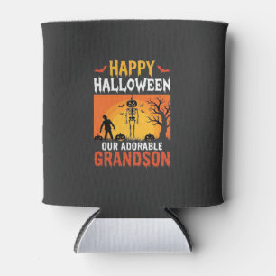 Rafraîchisseur Pour Canette Joyeux Halloween Petit-Fils Squelette Citrouille
