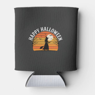Rafraîchisseur Pour Canette Joyeux Halloween Sorcière Coucher de soleil Design